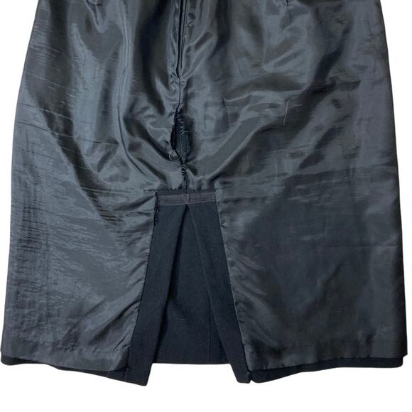 Vintage black wool midi skirt, Jones New York lined side vent career wear - Picture 9 of 11